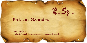 Matias Szandra névjegykártya